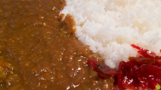 Japanese Curry on Rice Upclose