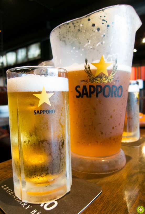 Pitcher of Sapporo Beer