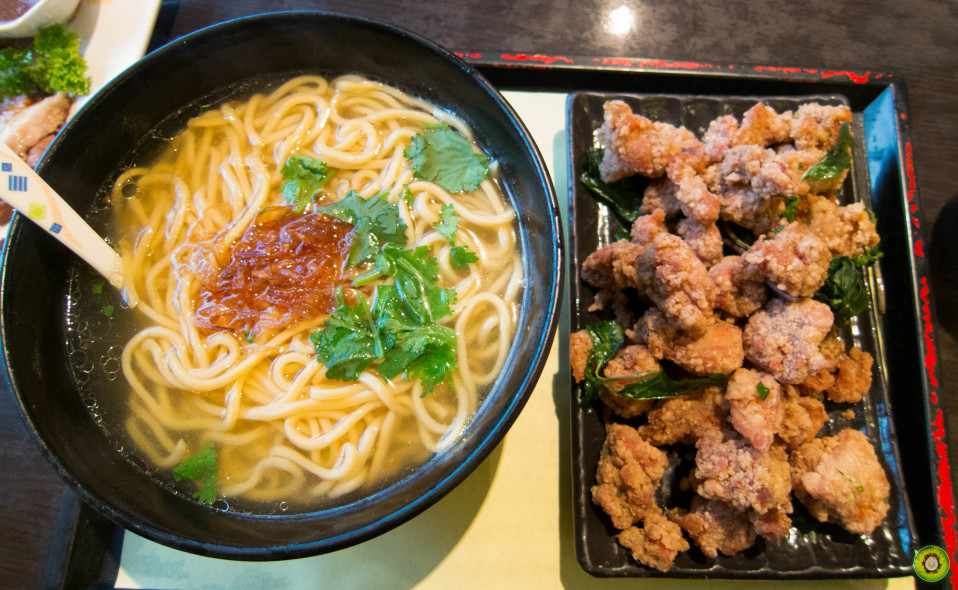 Noodles in Soup w/ Deep Fried Chicken Nuggets 